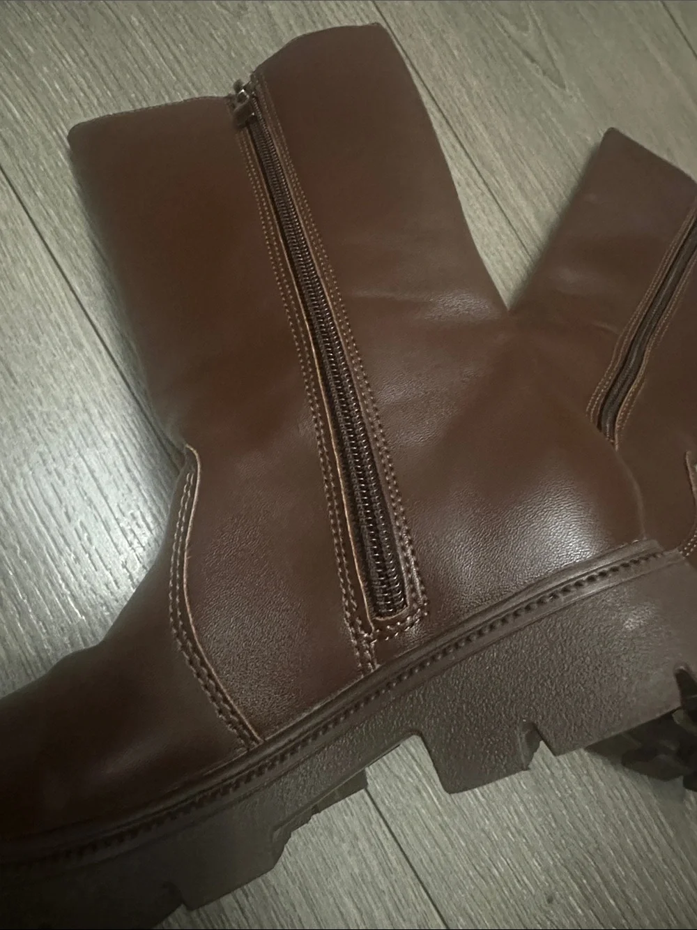 Brown Bow Accent Tall Boots